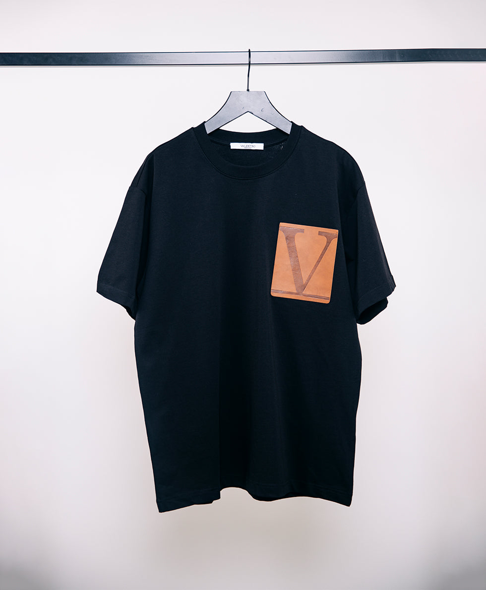 Valentino Printed Men's Tshirt (Black, M) - Bazaarika