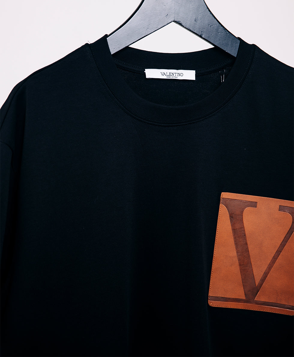 Valentino Printed Men's Tshirt (Black, M) - Bazaarika
