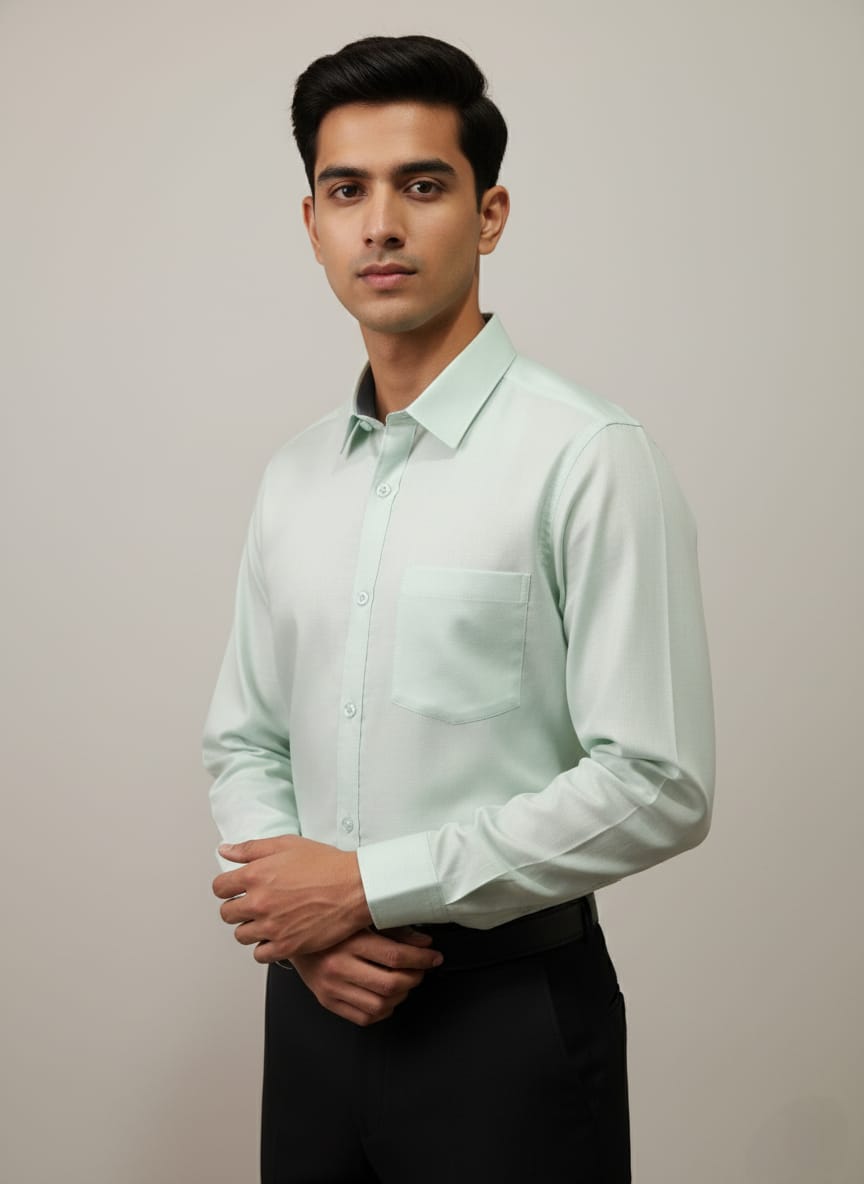 Men's Mint Green Formal Shirt