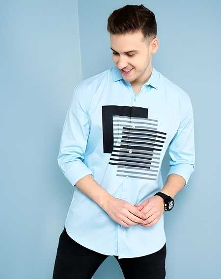 Cotton Printed Full Sleeves Regular Fit Casual Shirt - Bazaarika